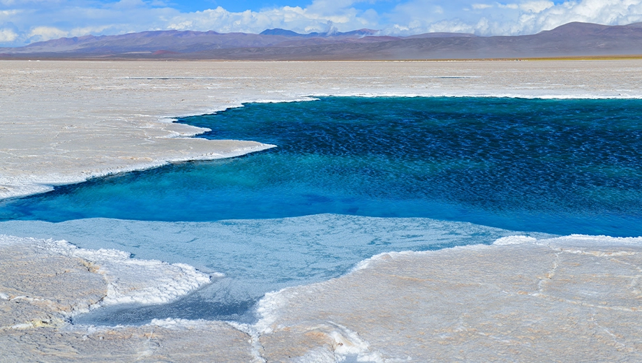 Natural pool, Salinas Grandes Salt Flats