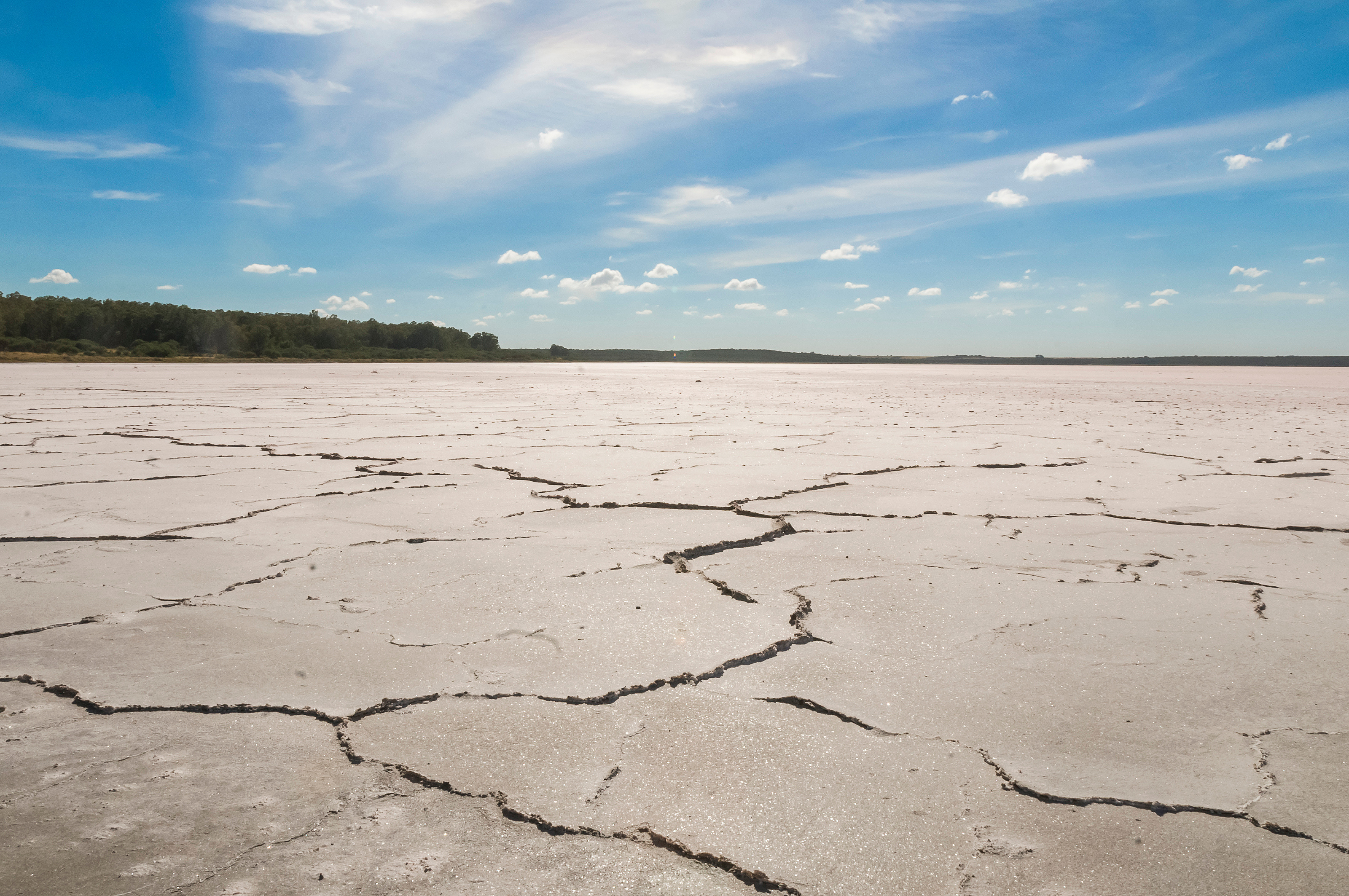 Argentina, Pampa Broken Soil In The Bed Of A Salt Mine,