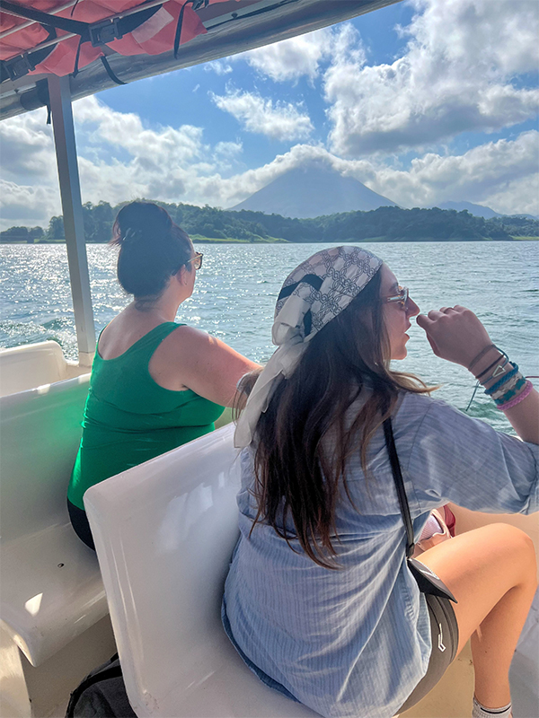 Views of Arenal Volcano from the lake trip