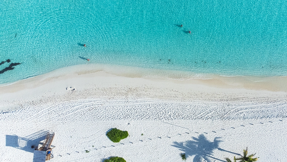 Turquise water and white sand beach, Riviera Maya