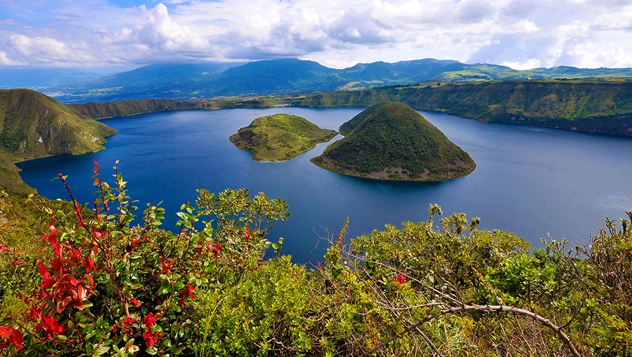 Cuicocha Lake aerial