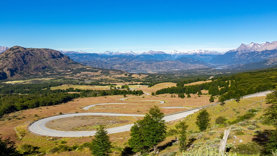 Road in Coyhaique valley