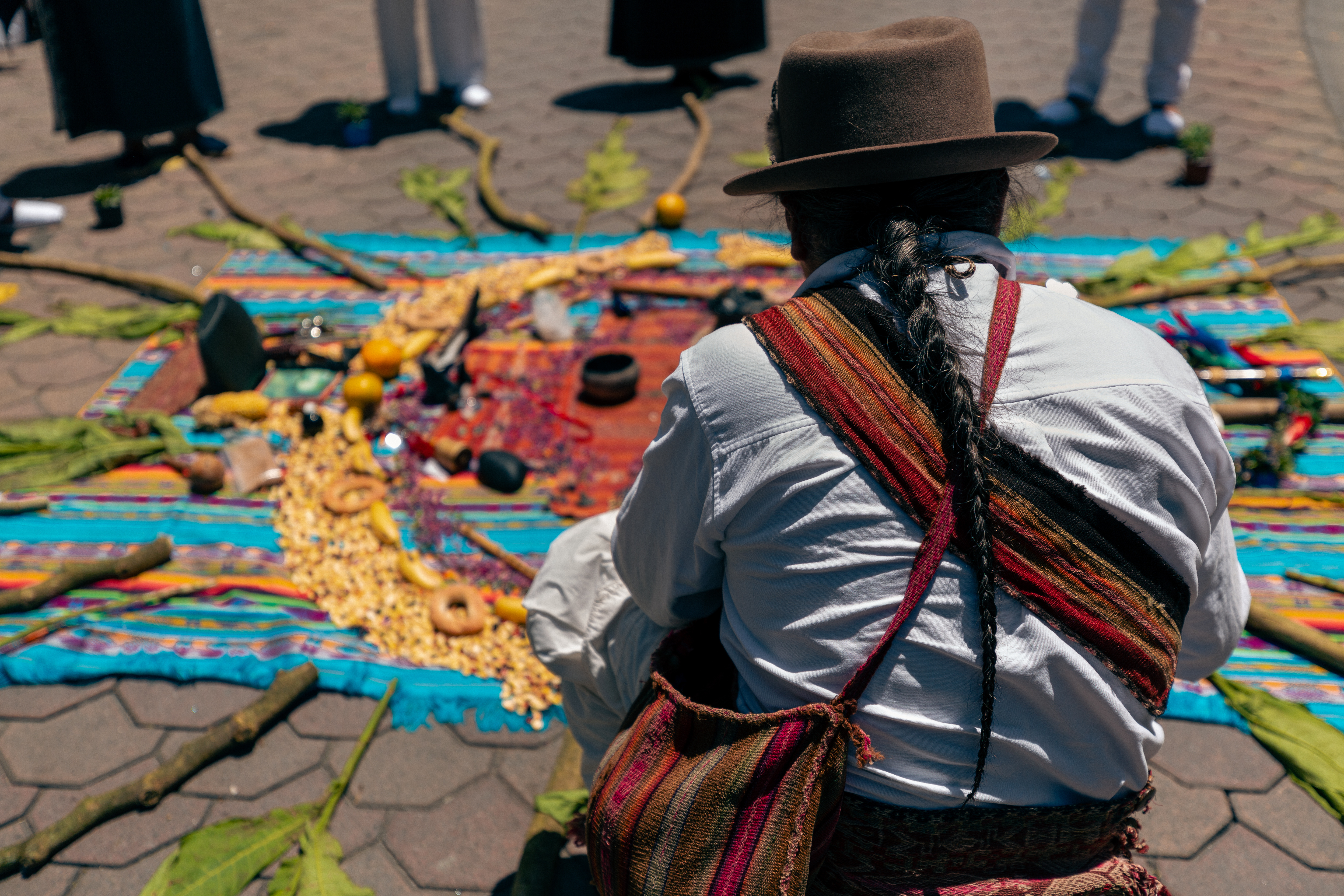 Ecuador_Andean indigenous ritual in Otavalo Ecuador