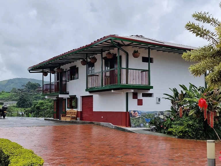 A traditional Colombian house at Finca del Café