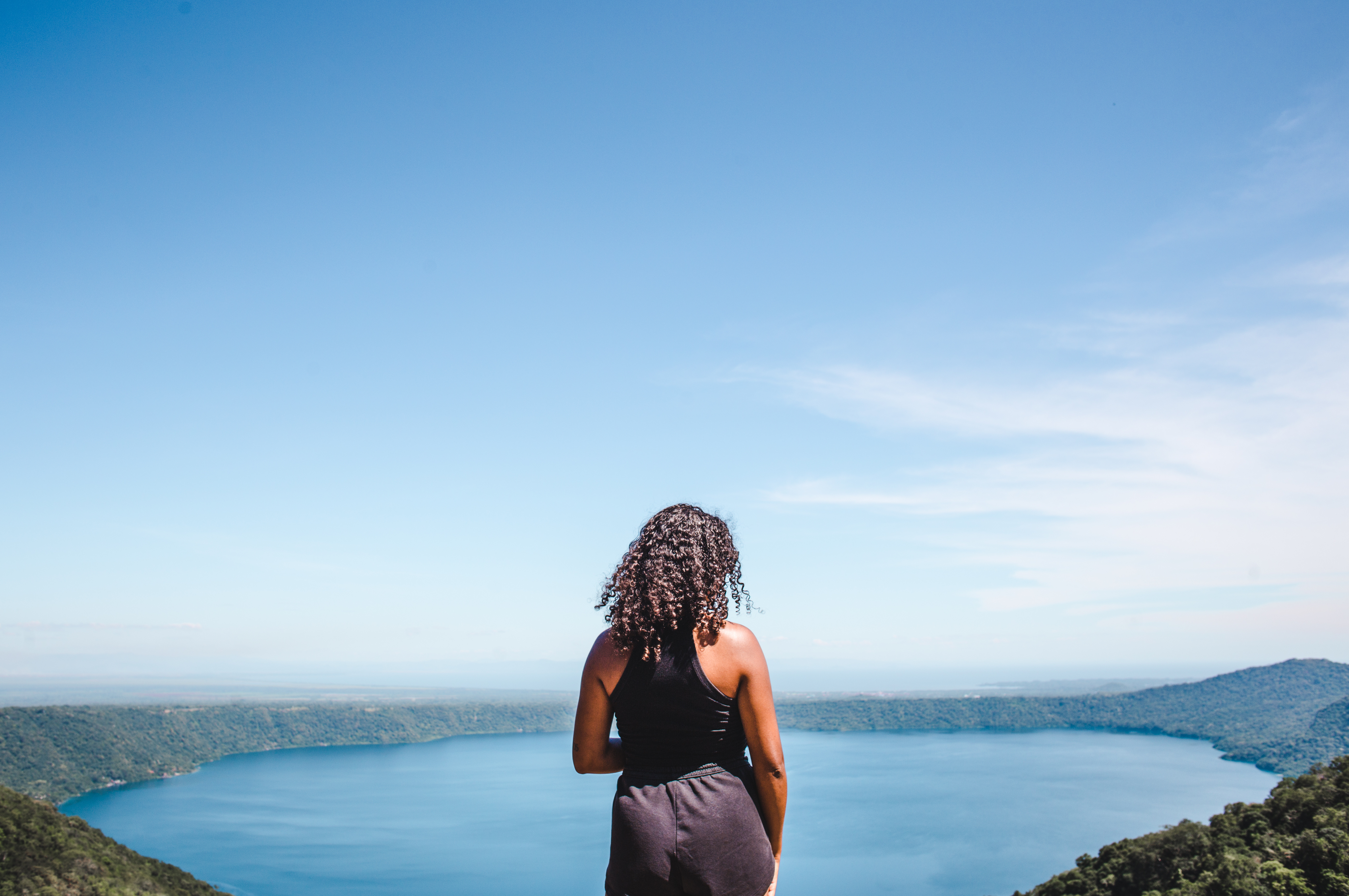 Nicaragua Aerial Viewpoint Over Laguna De Apoyo, A Crater Lake Near Masaya