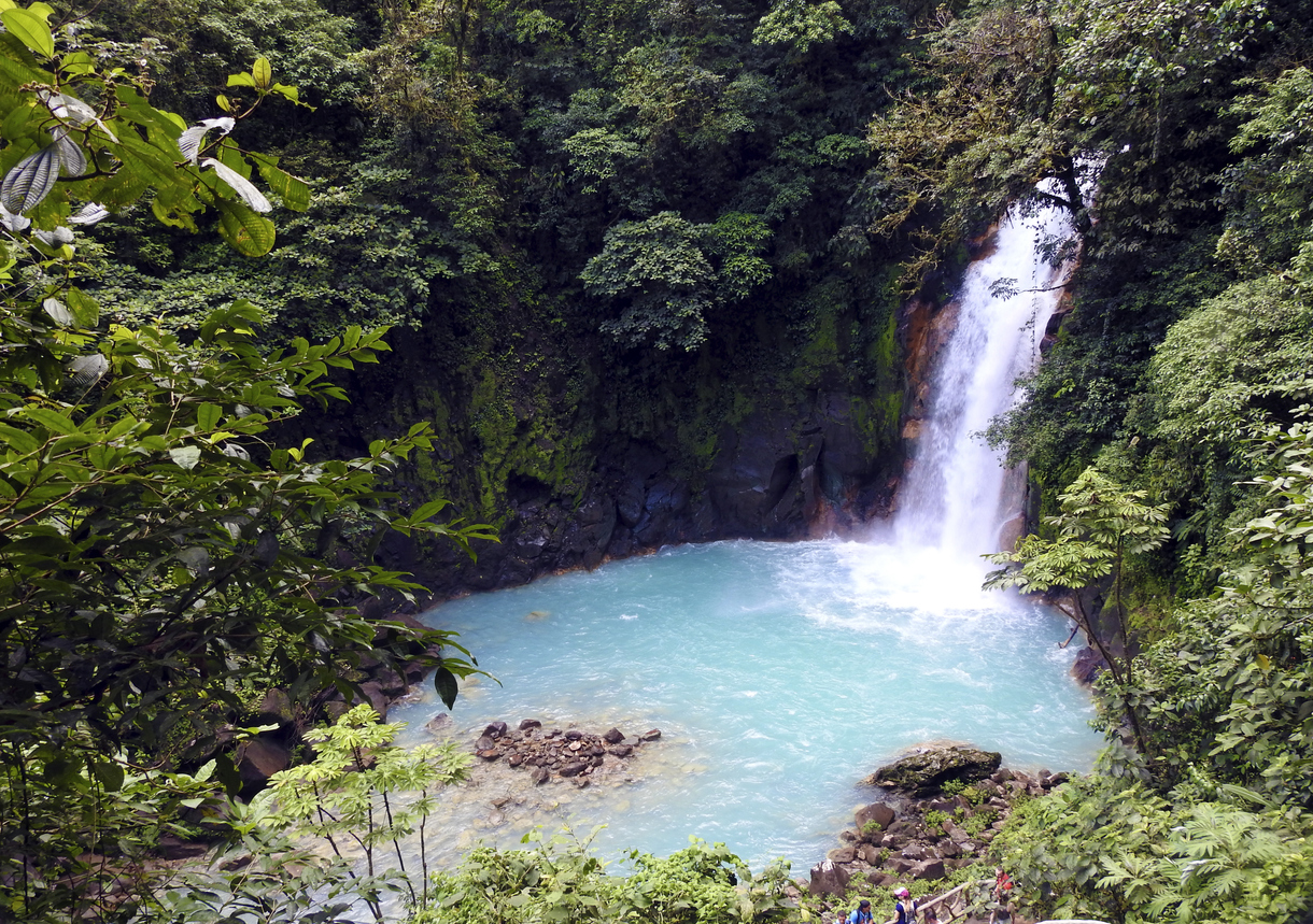 Rio Celeste Waterfall in Tenorio Volcano National Park