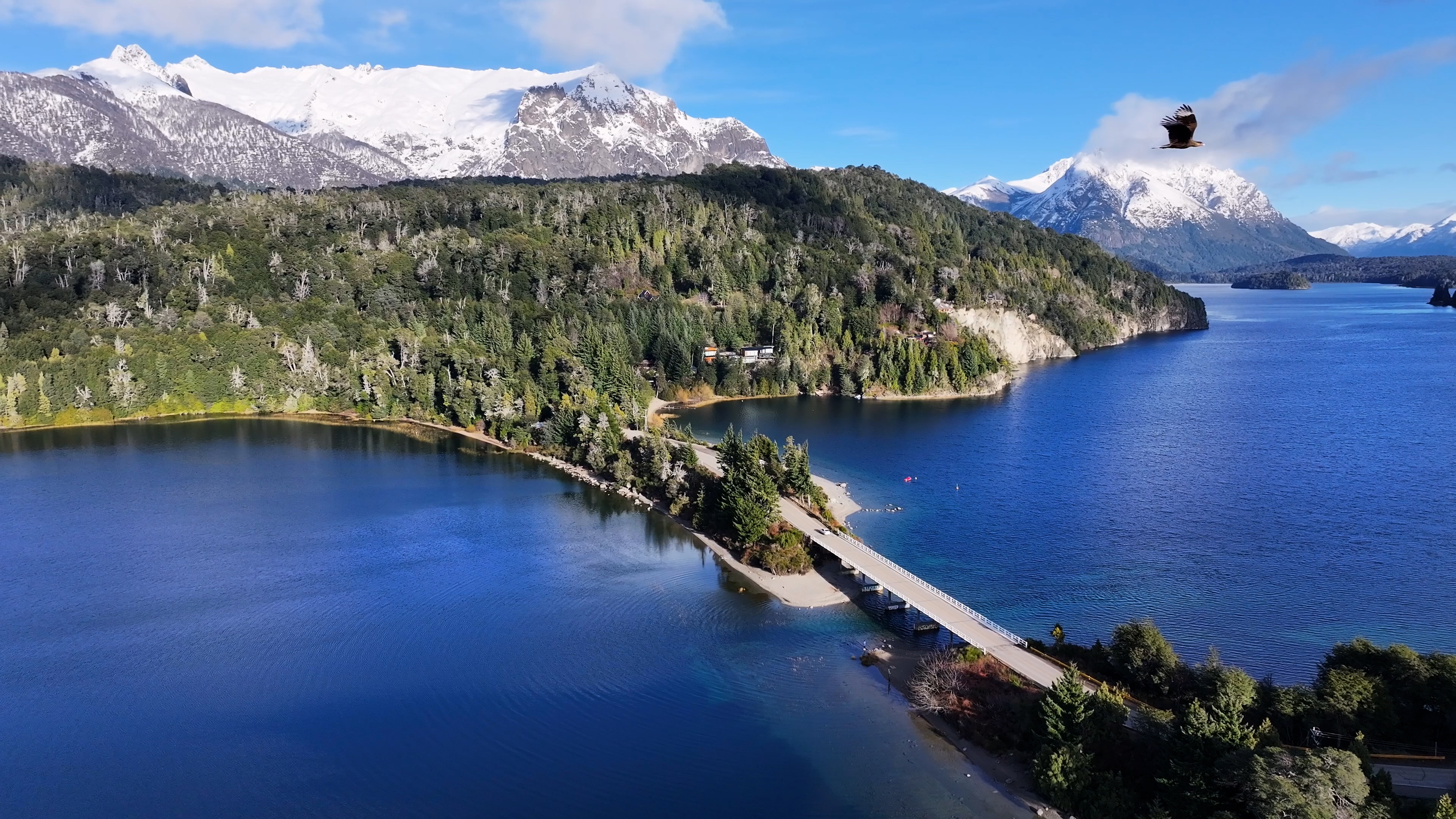 Argentina, Patagonia Road At Bariloche In Rio Negro