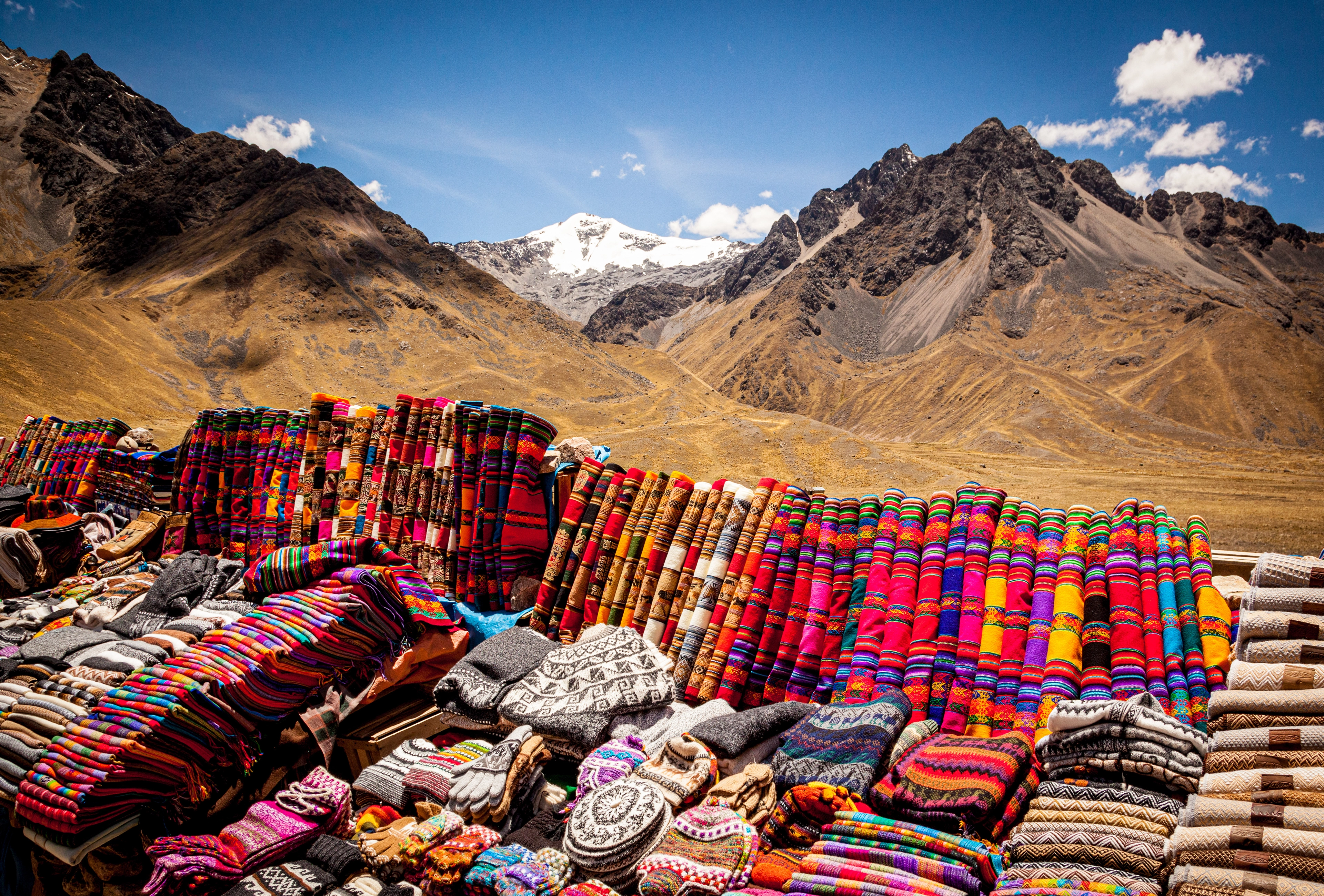 Typical indigenous handcraft in Peru