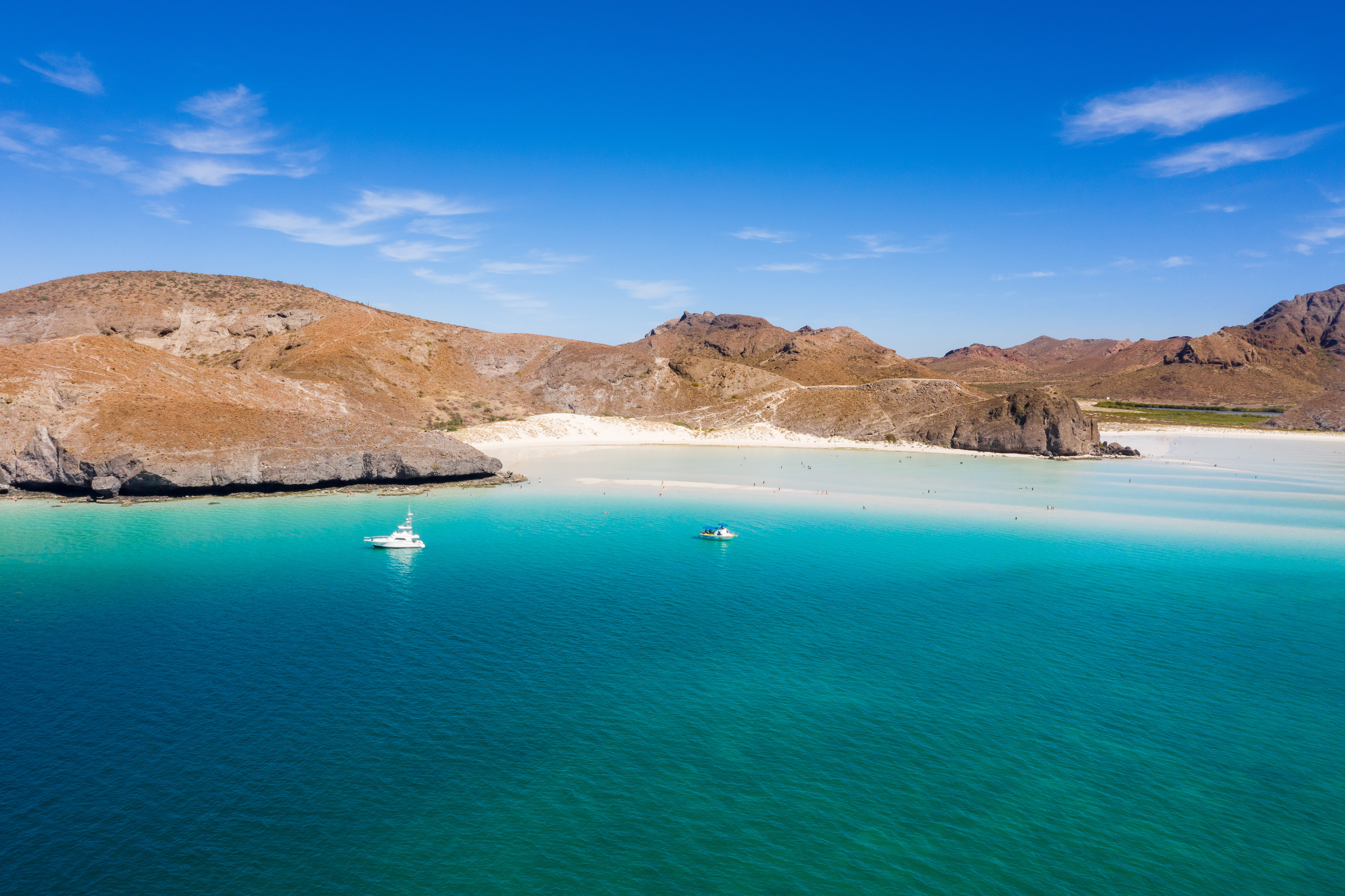 Aerial view of Playa Balandra, La Paz