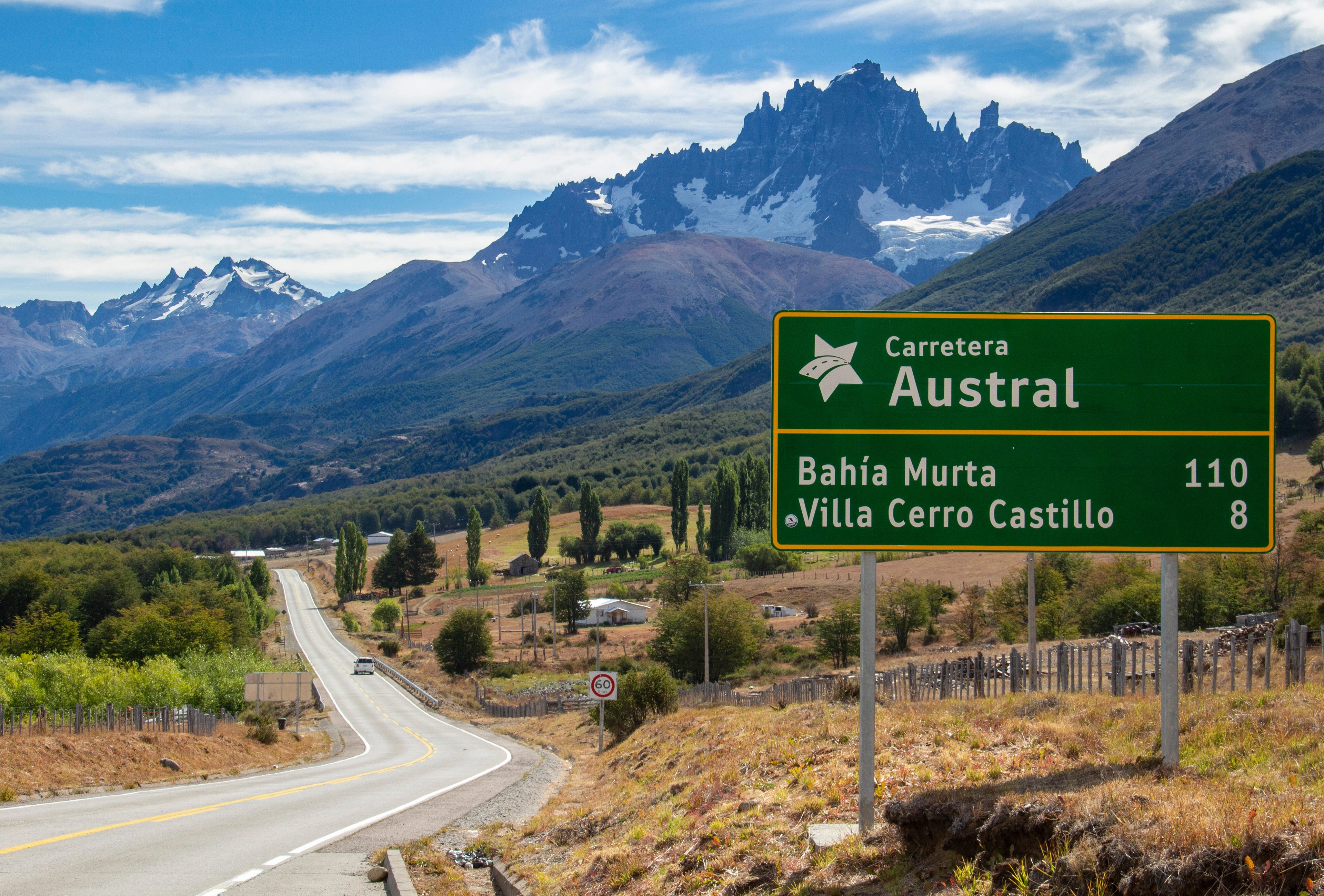 Chile Austral Highway Sign