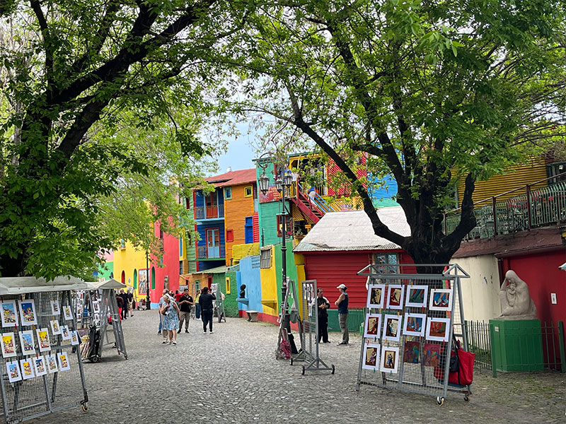 La Boca is a must-visit in Buenos Aires with its colourful houses and street artists along the Caminito