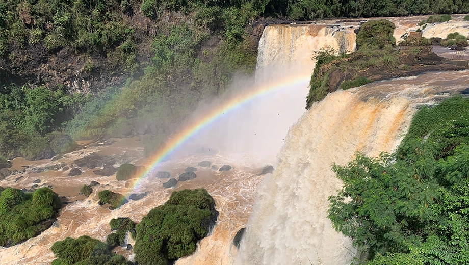 Monday Falls with rainbow in Paraguay