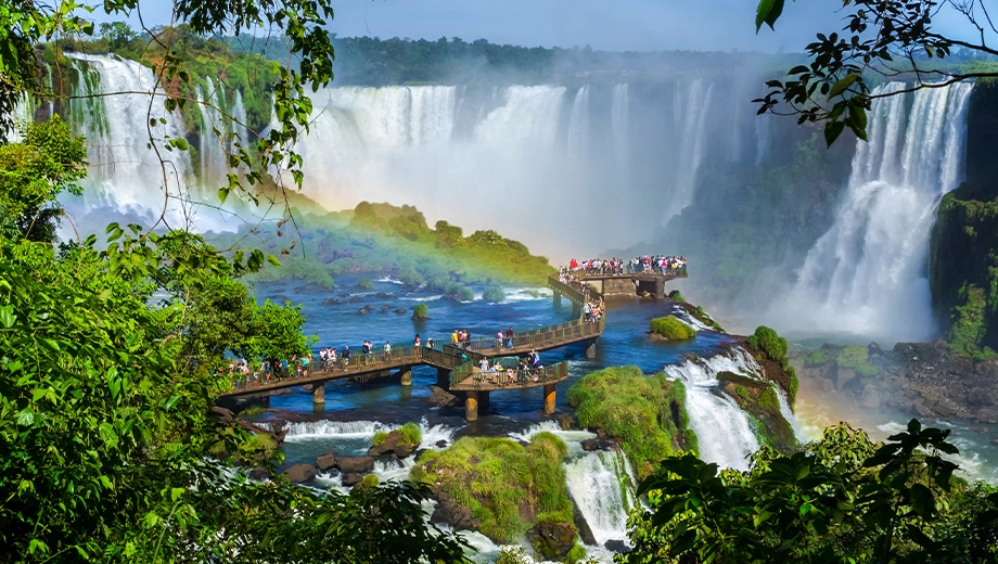 View of Brazil side of Iguazu Falls