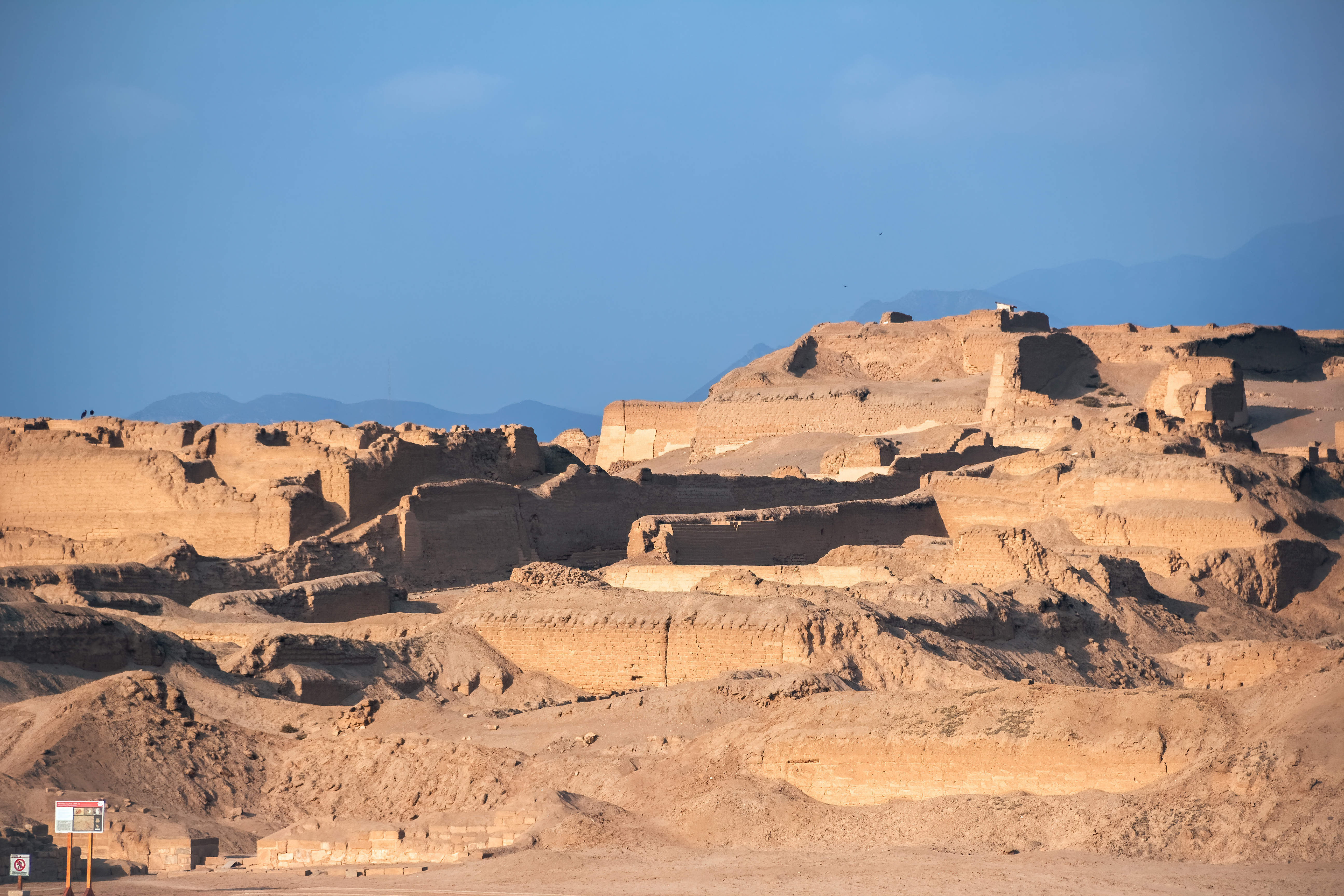 Peru, Pachacamac Sanctuary, An Ancient Archaeological Site On The Pacific Coast South Of Lima, Peru. Sun Temple