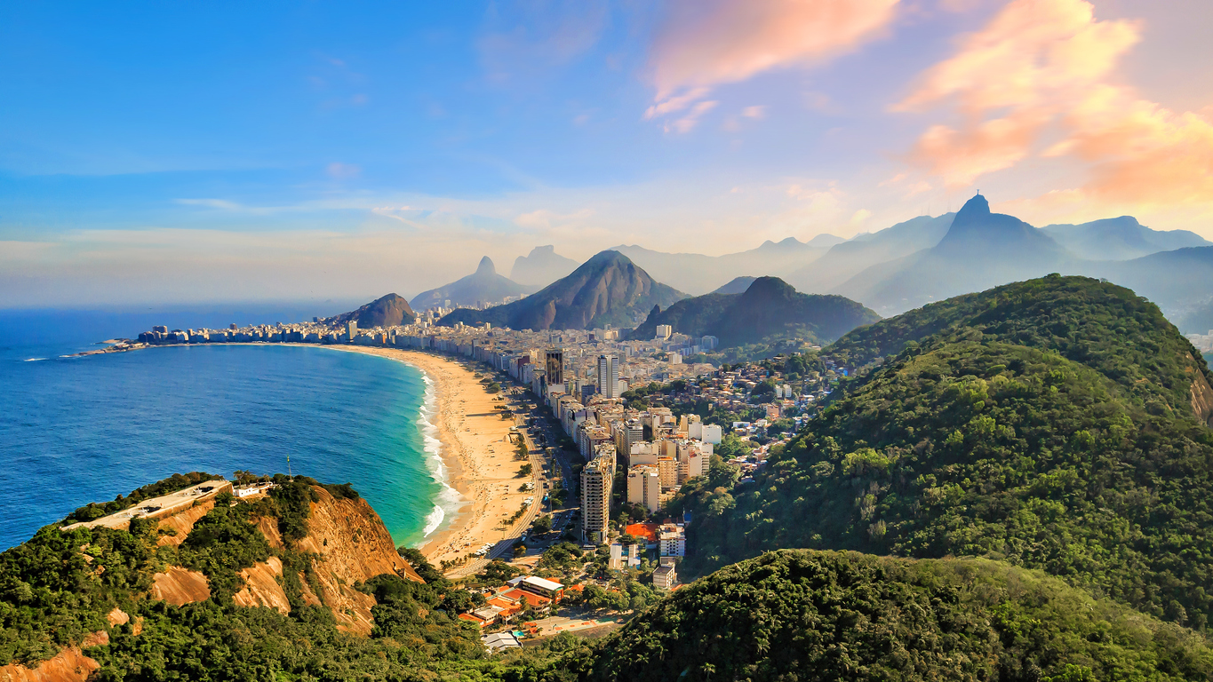 Copacabana beach view of Rio de Janeiro