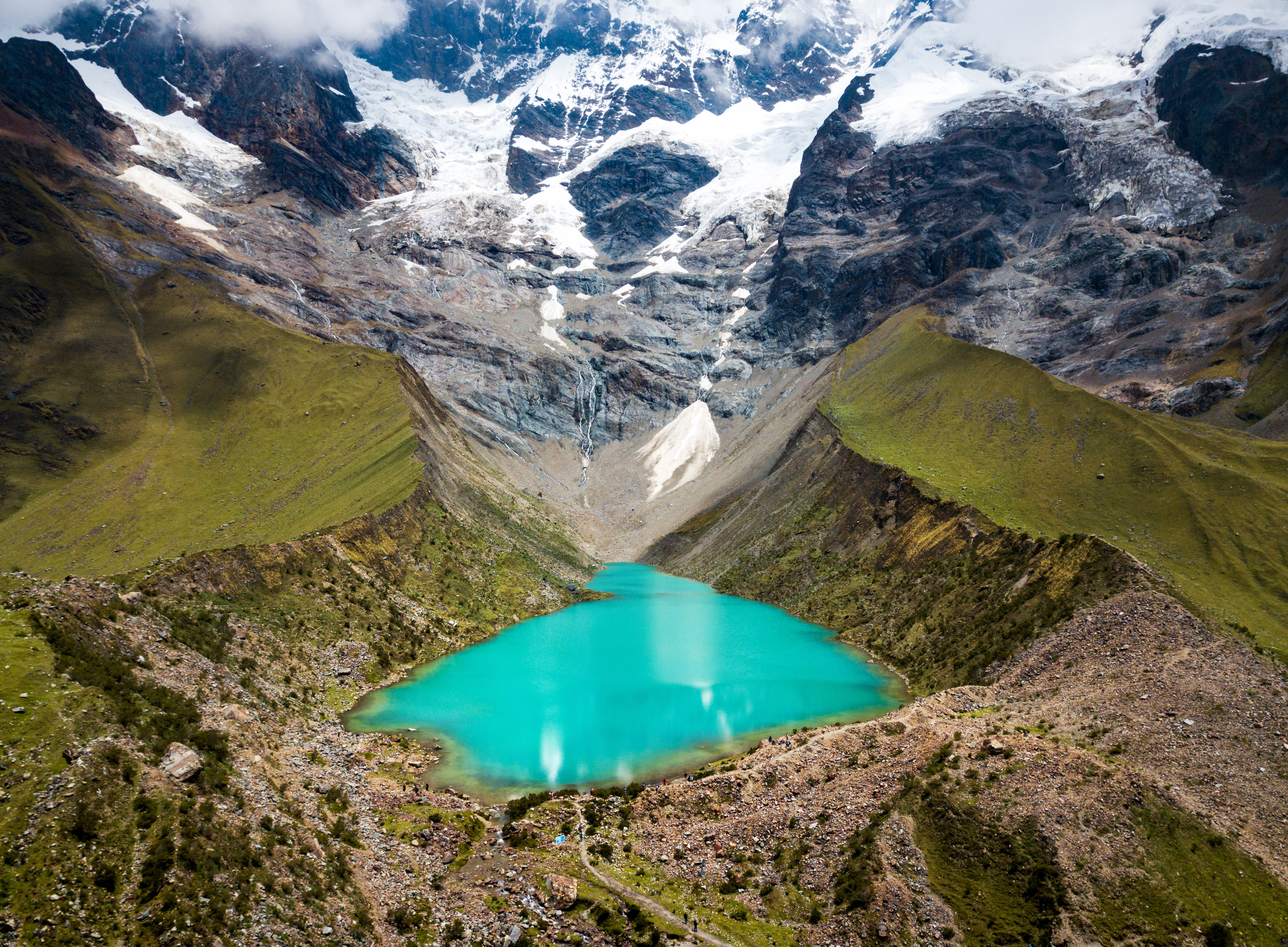 Peru Mapi Humantay Lake In Peru On Salcantay Mountain In The Andes