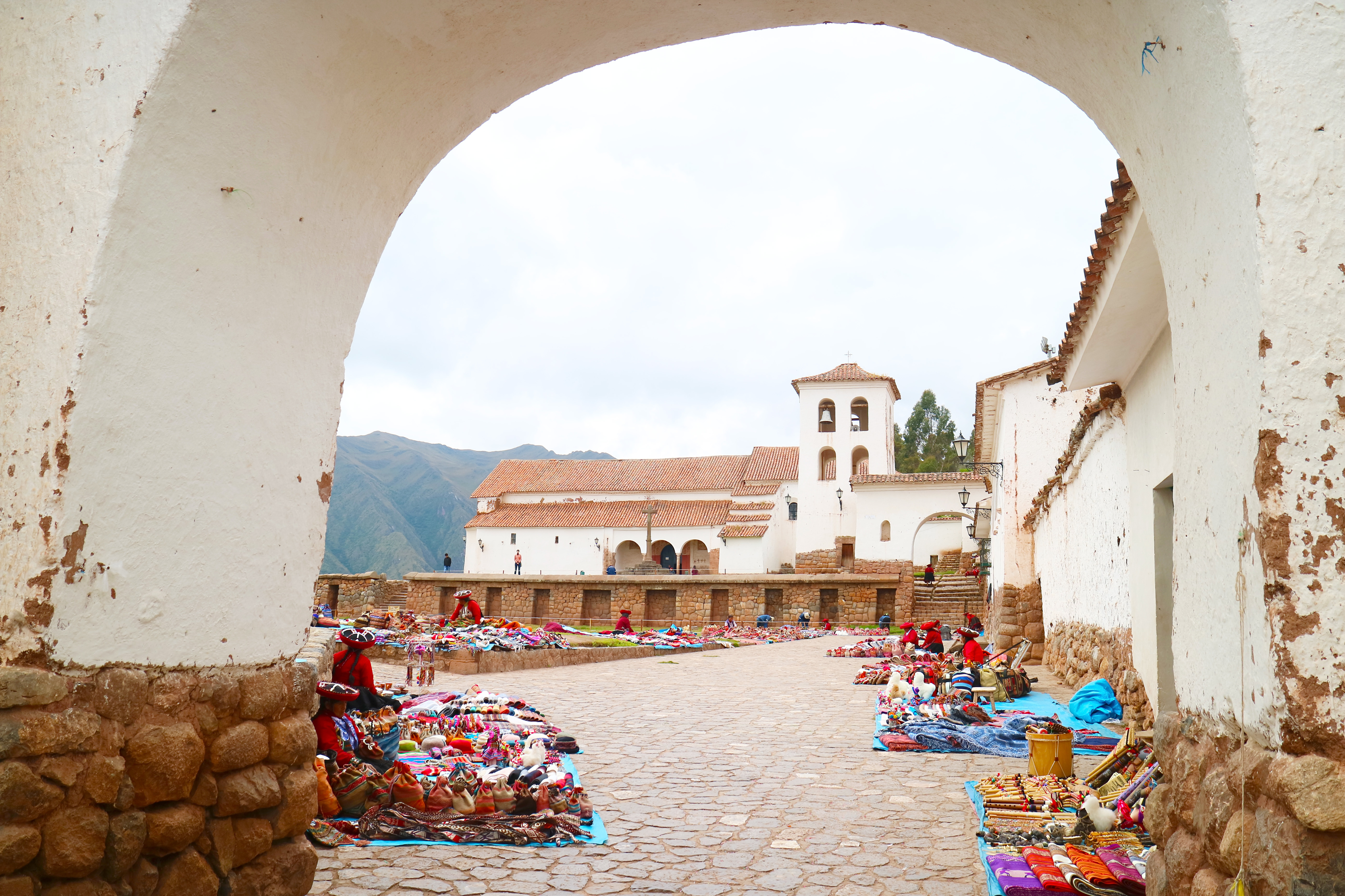 Peri The Main Square At Chinchero Village Hilltop With The Remarkable Colonial Church, Sacred Valley Of The Inca, Cuzco Region, Peru, South America