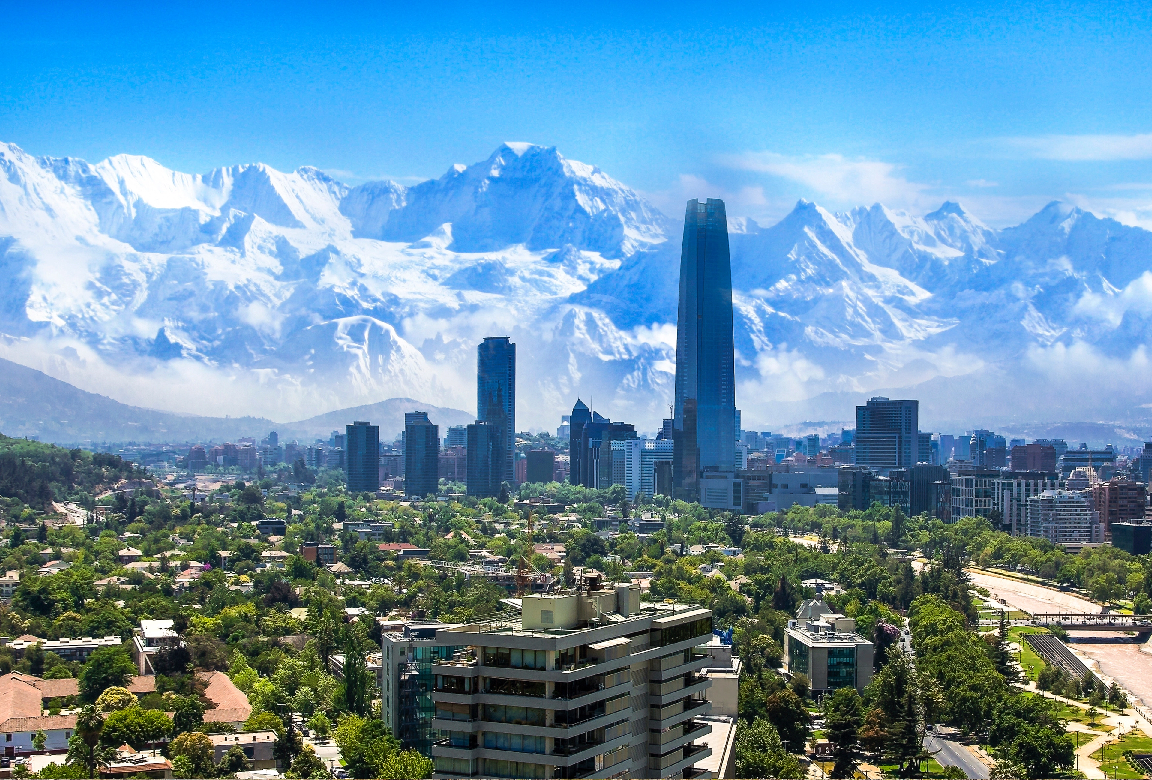 Chile Santiago Skyline